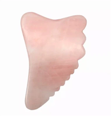 % 100 Doğal Gül Kuvars Gua Sha Masaj Aracı