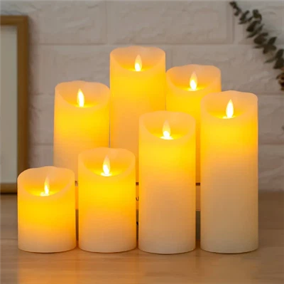 Alevsiz Wickless Pil USB Elektrikli Şarj Edilebilir Pil Sütun Kokulu Mum