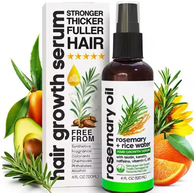 Saç Bakımı Biberiye Yağı ve Pirinç Su Saç Büyüme Sprey Serum Yağı